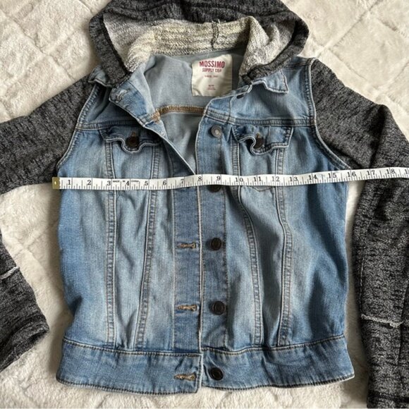 Mossimo Supply Co | Long Sleeve Hooded Denim Jacket | Size Extra Small - Picture 8 of 9